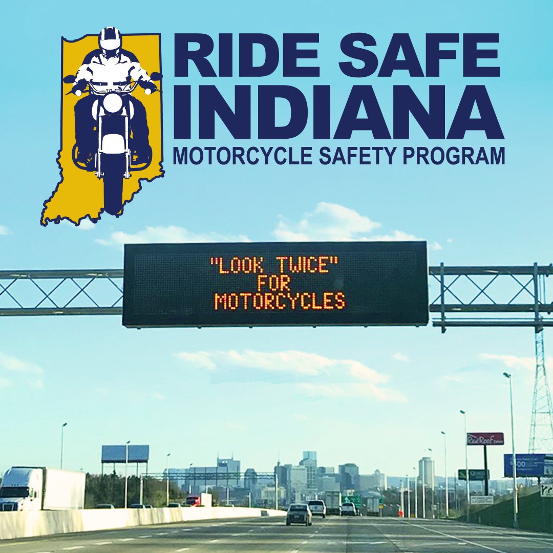 ridesafeindiana's tweet image. It takes riders and drivers to keep everyone safe. Drivers can help avoid a crash with a motorcyclist by giving them extra space on the road, not following too closely and taking care to watch for motorcycles at intersections and in blind spots. #ShareTheRoad #MotorcycleSafety