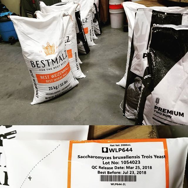 IcarusBrewing's tweet photo. Hmmmm🤔, Saccharomyces Bruxellensis Trois Yeast, heaps of Wheat Malt, Vienna Malt, and Two Row. Looks puuurrrr-fect 🐱! Meow!
.
.
.
#brewday #brewdaysarethebestdays #brewerylife #breweryoperations #brewery #brewers #beer #craftbeer #njcb #newjerseycra… https://t.co/Tk5VlR2MsQ https://t.co/03fRekoz7d