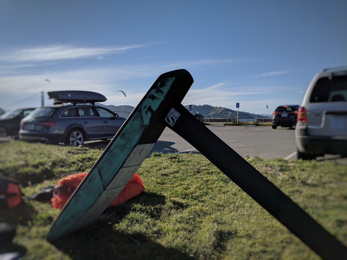 usa4's tweet image. Attempted about 100 kite tacks on the beach today, undoing about 30 years of windsurfing muscle memory. #lightwind
.