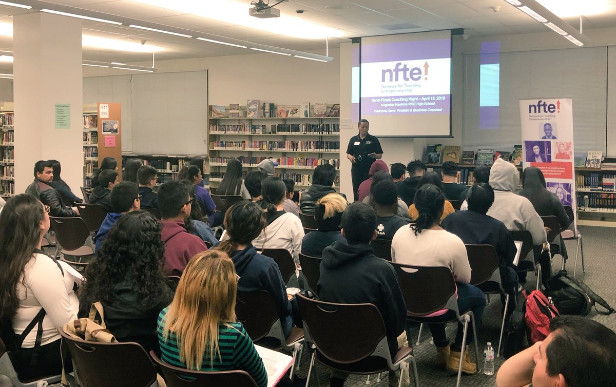 kattaque's tweet photo. Happy to be back in highschool today with @NFTEGreaterLA @NFTE semifinals coaching night ... prepping LA entrepreneurs to compete for nationals!! #techLAcares @LACIncubator @BixelExchange on the road this evening #Volunteering https://t.co/e4oIlKr3aI