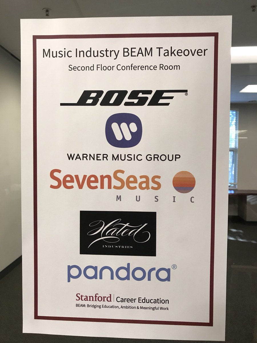 Students mixing and mingling <a href="/StanfordBEAM/">Stanford Career Edu.</a> ‘s first ever “Music Industry Takeover!” Congrats to <a href="/Jenrrowland/">Jennifer Rowland</a> <a href="/moniquef2014/">monique Frizzell</a> <a href="/kmacassidy/">Kathleen Cassidy</a> <a href="/lauradchan/">Laura Dominguez Chan</a> and <a href="/margot_stanford/">Margot Gilliland</a>!