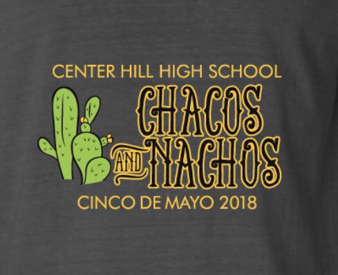 chclassof2018's tweet photo. We are selling shirts for our Chacos &amp; Nachos Spring Movie Night - - Saturday, May 5th @ 7:00 pm! See an officer to pick up an order form! Shirts are $15 &amp; will be on sale Thursday 4/19 to Wednesday 4/25. ** Nachos are being provided so rsvp outside of B1! ** https://t.co/W0F5dAtFH2