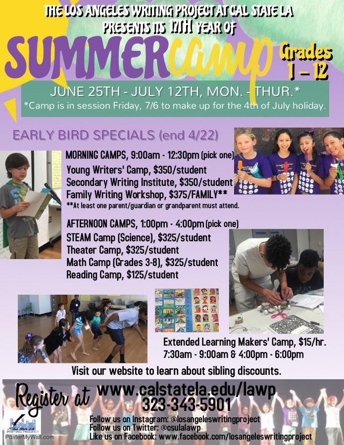 CSULALAWP's tweet photo. 🐥EARLY BIRD SPECIAL ENDING SUNDAY, APRIL 22🐥

*you can walk in your check/cash or pay online!
*we will be open on Friday, April 20 from 10am-4pm https://t.co/lxGpdrYYUN