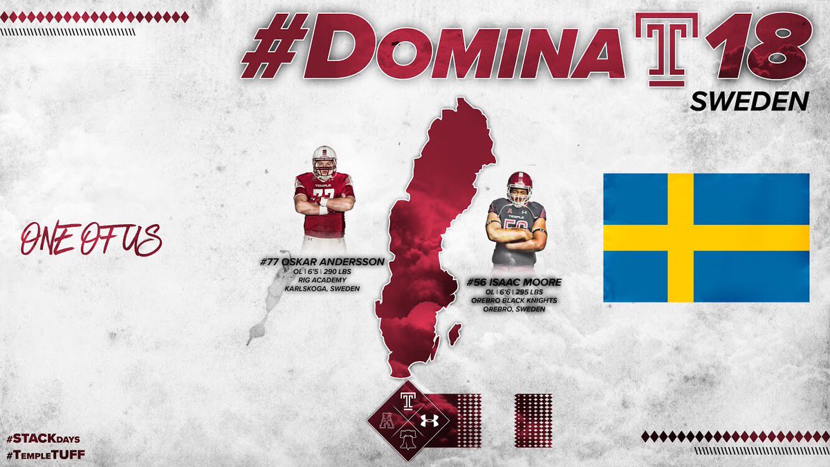 D19MOND's tweet photo. ♦️♦️#OOU18 BES’][‘ Recruiting Class in Temple History! #INTERNATIONALTUFF #SWEDENTUFF #WeGloble #TempleTUFF ♦️♦️ https://t.co/ElpwmieY9j