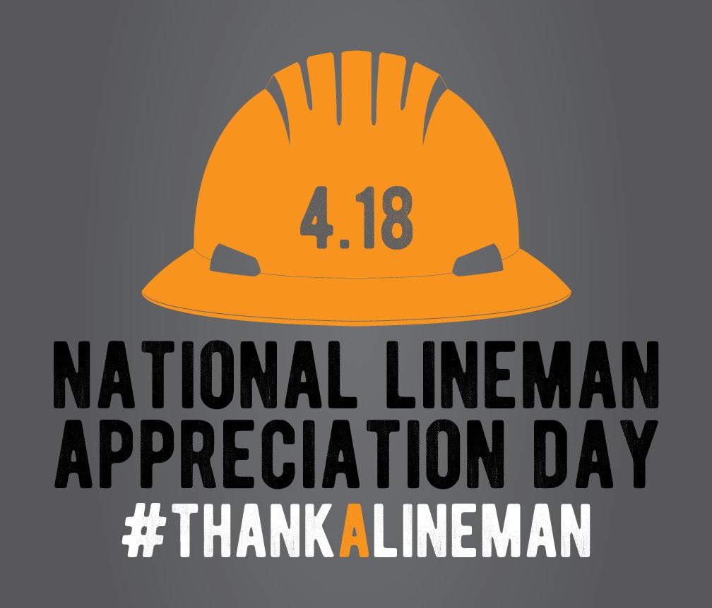 sltc99's tweet photo. It’s lineman appreciation day! Take some time to #thankalineman or share this post to raise awareness for those who “Put it all on the line.” #lineman #woodwalker #linelife #linejunk #lineworker https://t.co/jYI8CsqTAx