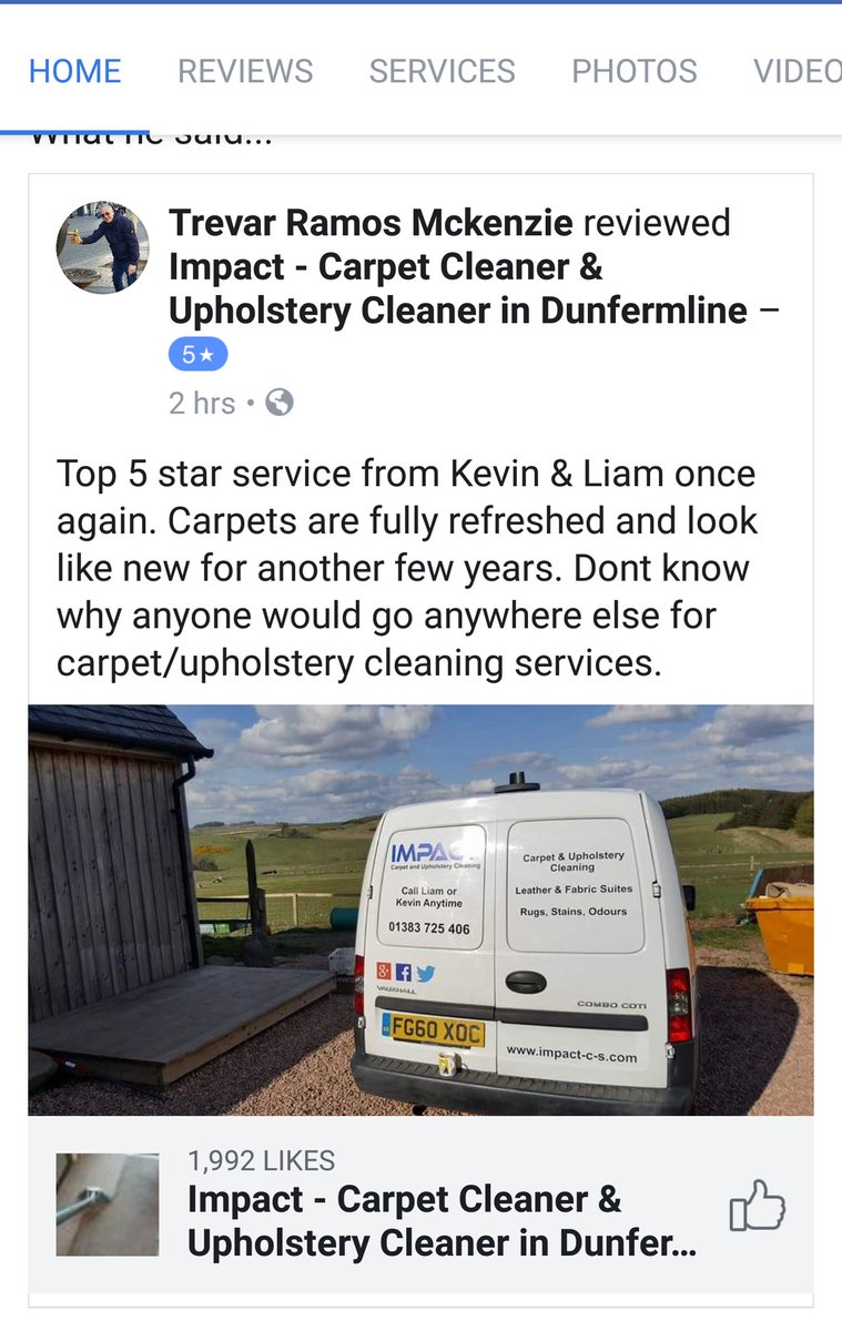 CleaningImpact's tweet photo. Looking for a #carpetcleaner in Dunfermline? https://t.co/BNCmTbWQhH 
#carpetcleaning #spring #greatreviews #dontjusttakeourwordforit #WhatHeSaid https://t.co/GTPB8uaX2r