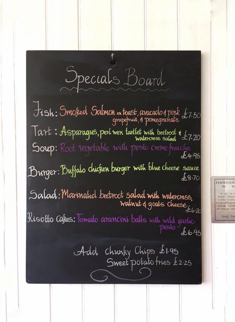HighStSoc's tweet photo. Specials board this week... https://t.co/7e2fGN2Soa