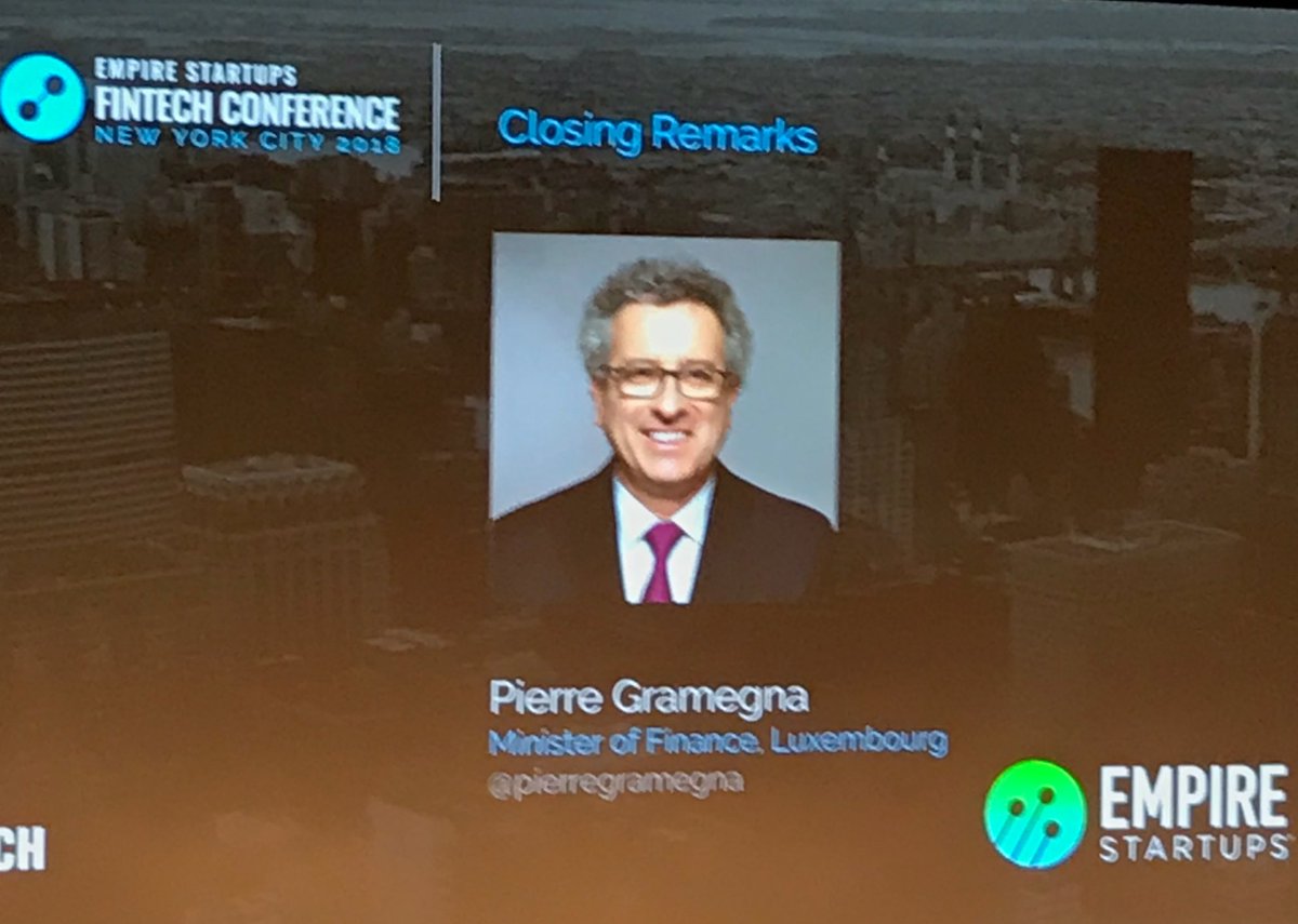 LuxFinance's tweet photo. .@pierregramegna closing off the #EmpireFinTech conference in #NYC https://t.co/Q0snFuWq6n