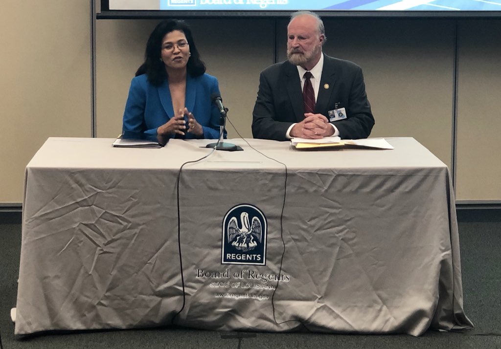 LA_Regents's tweet photo. We are honored to have Dr. Kim Hunter Reed (@KimHunterReed) as Louisiana’s 9th Commissioner of Higher Education! #ElevateLouisiana #LaLege #LaGov https://t.co/wuOnhPu0rR