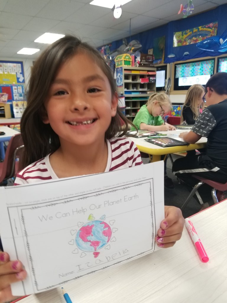MrsBaileyDES's tweet photo. Sunday is Earth Day. This week we've been learning ways kids can take care of our planet 🌍🌎🌏 
@DESSpartans https://t.co/ihvz3hw1Sy