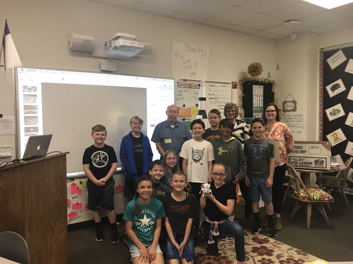 Real-World expert! ❤️’d having Mr. Morriss provide a presentation about his experiences working on the Apollo 13@ NASA to 5th Grade EXPO! Even had a model of the Apollo13 with a made to scale figure of Mrs. Dunlevy to show the comparison! <a href="/dunlevy_mary/">Mary Dunlevy</a> <a href="/lori_mabry/">Lori Mabry</a> @MrsCritton