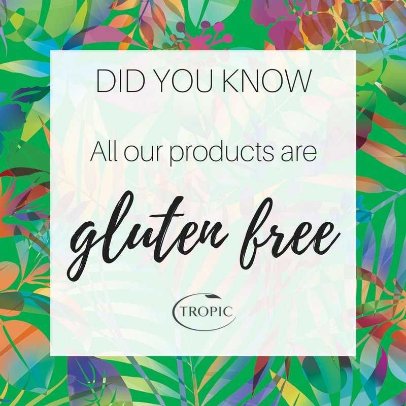 Did you know all our @TropicSkincare is gluten free! #glutenfree #chemicalfree #Vegan #crueltyfree #Tropic #tropicskincare #naturalhealth #GreenBeautyRevolution #greenbeauty