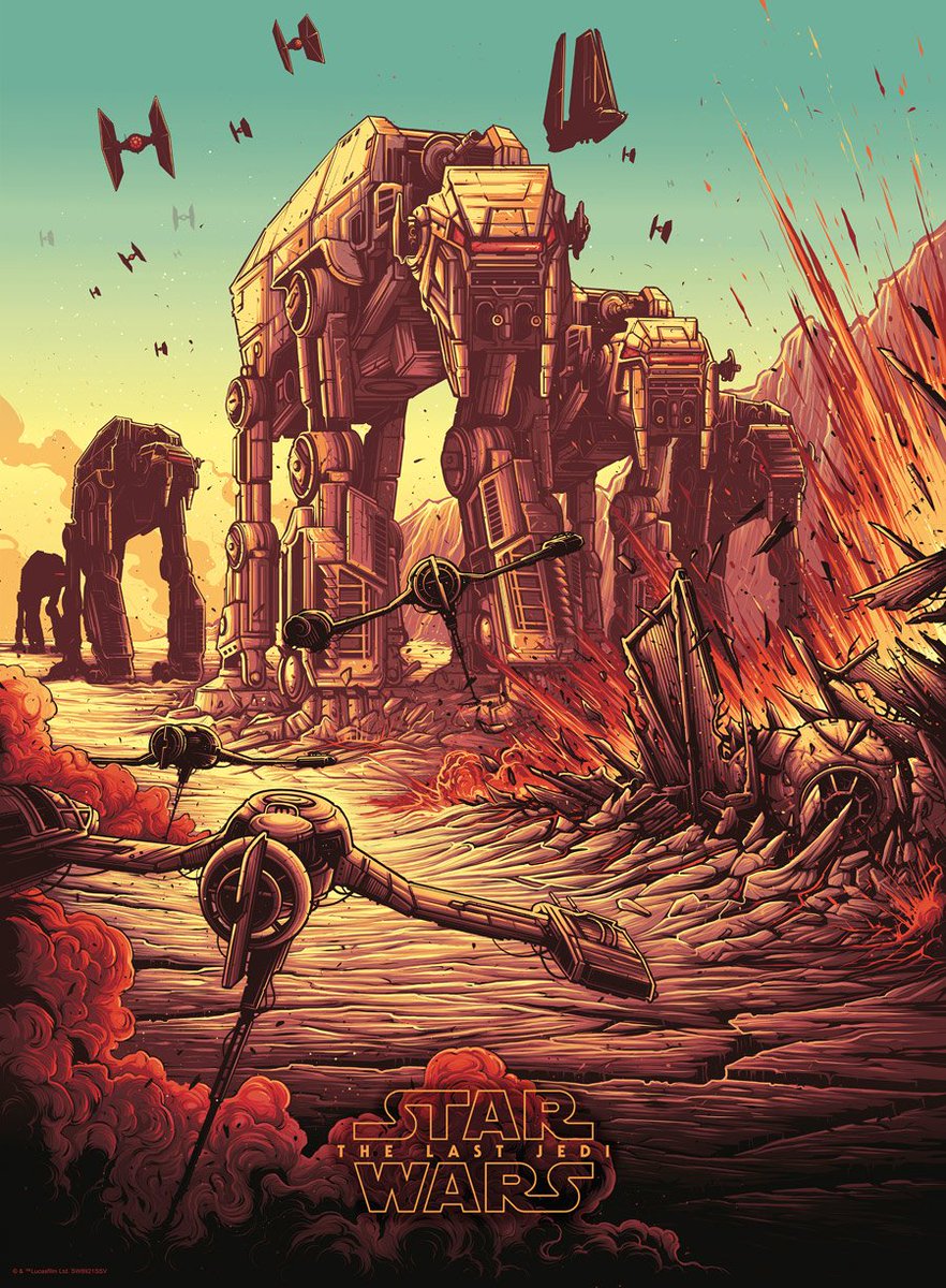 starwars's tweet photo. Find out how you can get a limited edition screen print (plus NEW color variants) of @Danmumforddraws Star Wars: #TheLastJedi art. https://t.co/HOBgvwZFNZ https://t.co/6XwRBzMIzO