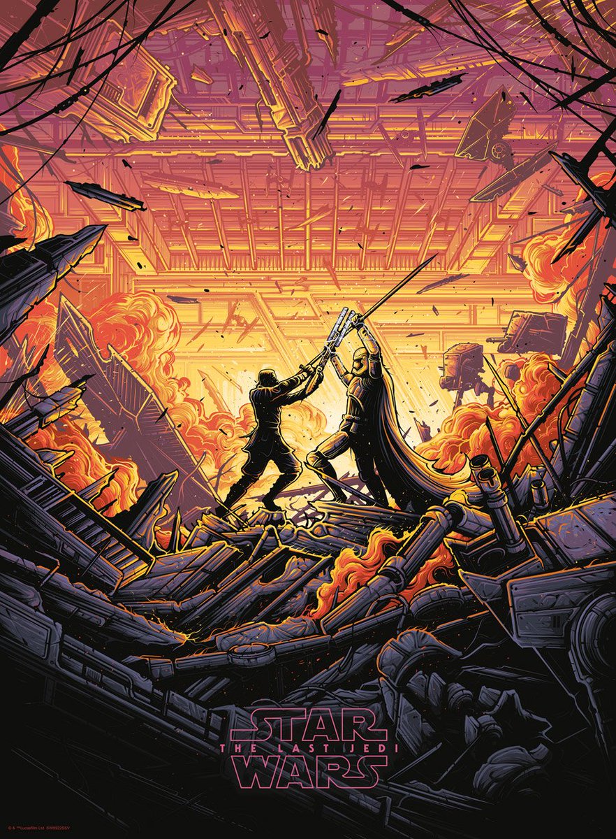 starwars's tweet photo. Find out how you can get a limited edition screen print (plus NEW color variants) of @Danmumforddraws Star Wars: #TheLastJedi art. https://t.co/HOBgvwZFNZ https://t.co/6XwRBzMIzO