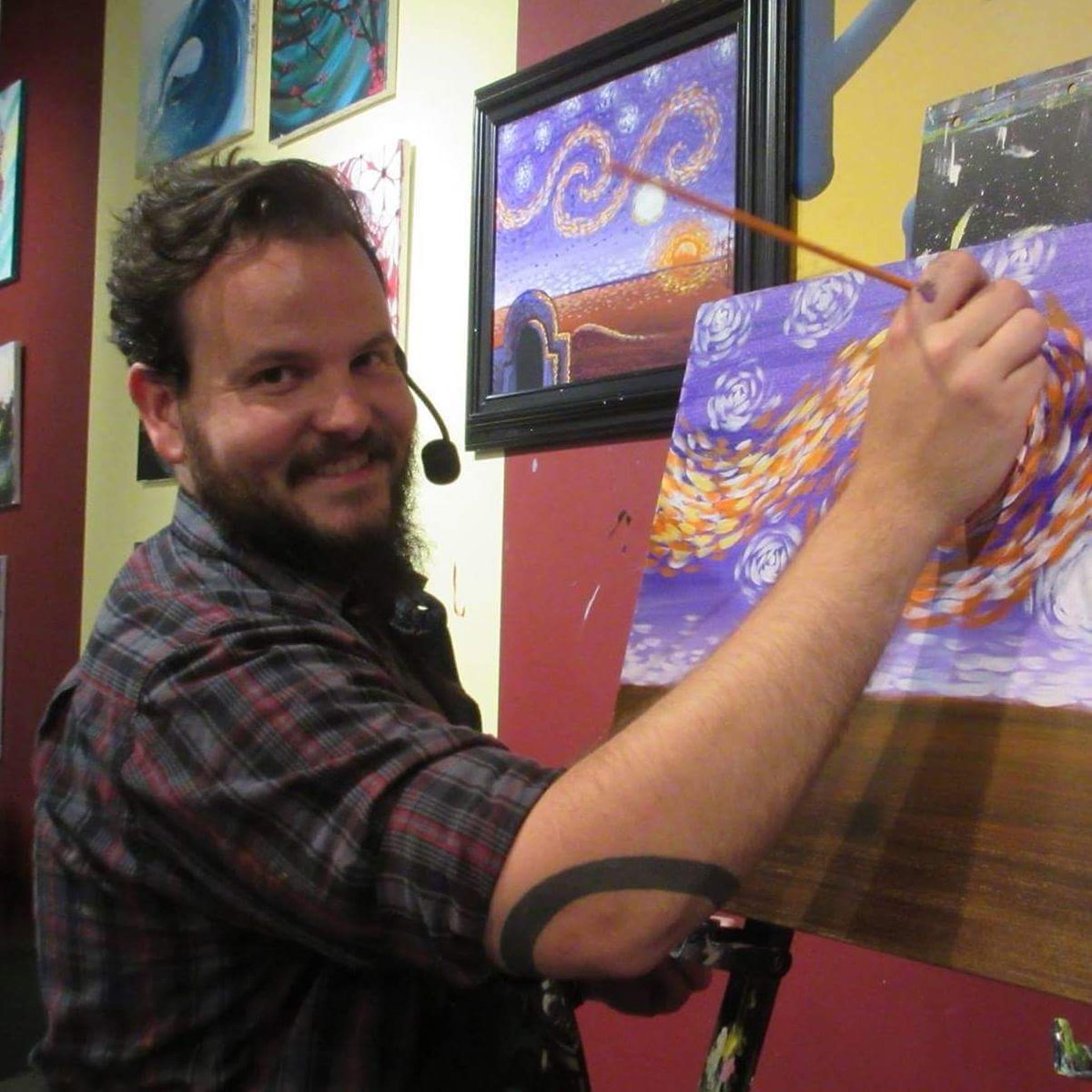 PinotCherrySt's tweet photo. Happy birthday to our wonderful #artist and mentor, Mattie! We are so fortunate to have him on the team 🎨
#birthday #PinotsPalette #workfam https://t.co/g8jzeICxNQ
