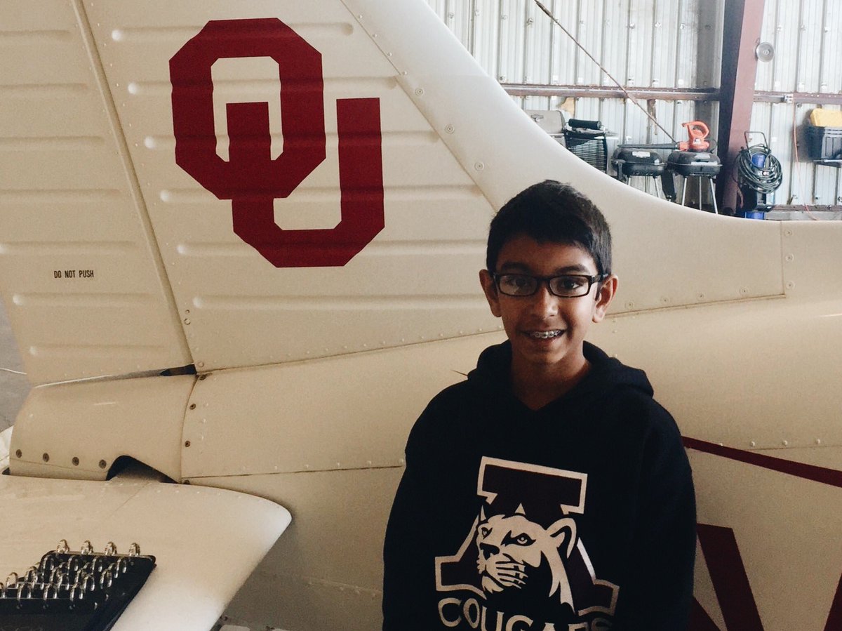 AdaAirport's tweet photo. We love receiving pictures from Ada’s “The Sky is Not the Limit” program. Check out this group of young students who spent the day attending the Sooner Flight Academy. Keep up the good work Ada! https://t.co/GISHDc11Nn