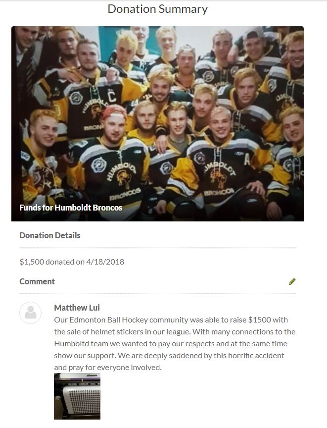 Thanks to everyone that bought Humboltd stickers so far!  We were able to donate $1500 through the sale of helmet stickers.  We still have stickers for sale at $30 for 20.  Thanks to all the teams for their support. <a href="/BHEOfficial/">BHE1</a> @WRBHA1 @CanBallHockey