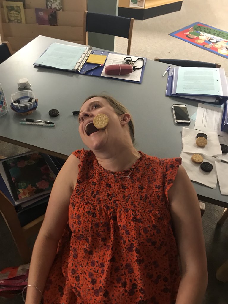KristaCHolland1's tweet photo. The Cookie Face Minute to Win it Challenge before digging into the new ELA standards- reviewing the Impact Documents across grade levels #FlexibleFaces #FocusedMinds @AndersonElem @NewHanoverCoSch @barron1013 @brandy_metzger @stefane_beddard @tsmarkley https://t.co/DAp8qneiil