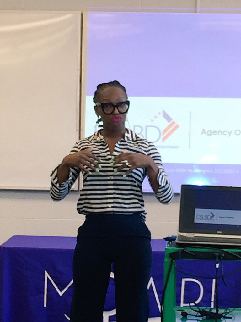 DCMOWPI's tweet photo. Angel Anderson of the @TheSpiceSuite discusses how she grew her successful business over the course of 2.5 years! #ward4 #SmallBusiness @CMBrandonTodd @DCMOCA @MayorBowser #spicegirls #bosschick #GloUpAtFSW https://t.co/hlwX1PMR7T