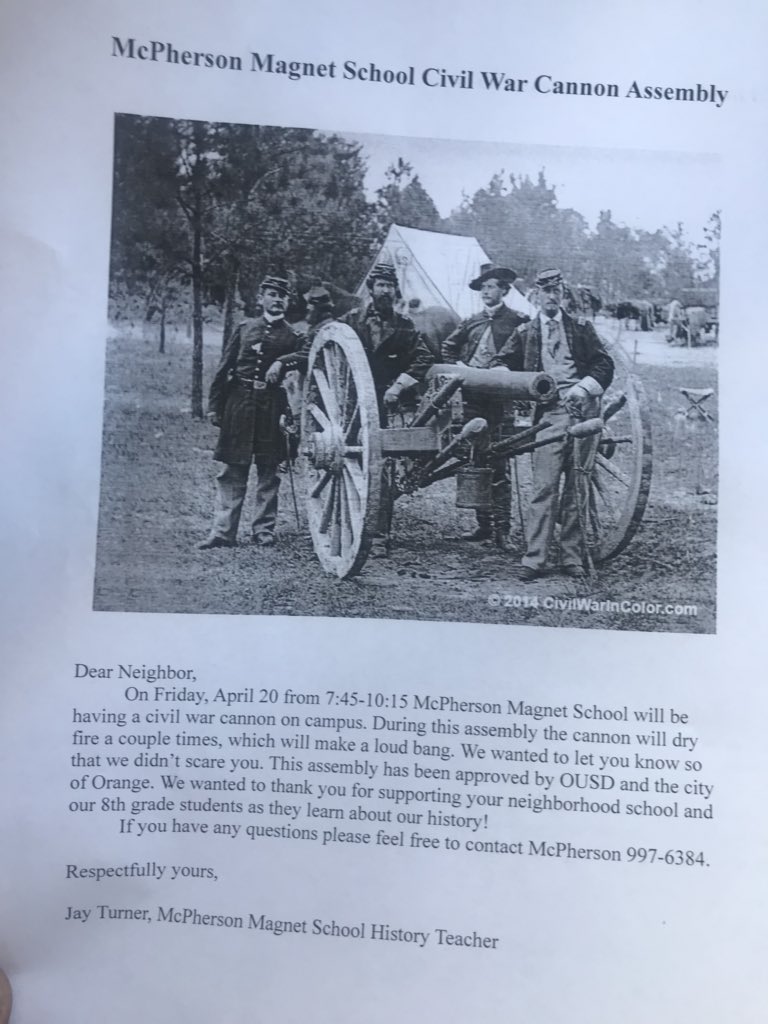 MeteorHistory's tweet photo. Just a reminder about Friday’s history lesson! @OrangeUnifiedCA @McPhersonMagnet https://t.co/Ur89rIbhWb