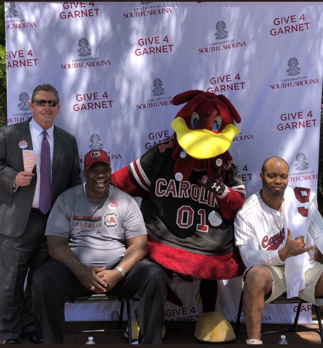 Great day on the greatest campus with some of the best people! <a href="/UofSC/">University of South Carolina</a> <a href="/RayTannerSC/">Ray Tanner</a> <a href="/Cocky2001/">Cocky</a> #johnabraham #Give4Garnet
