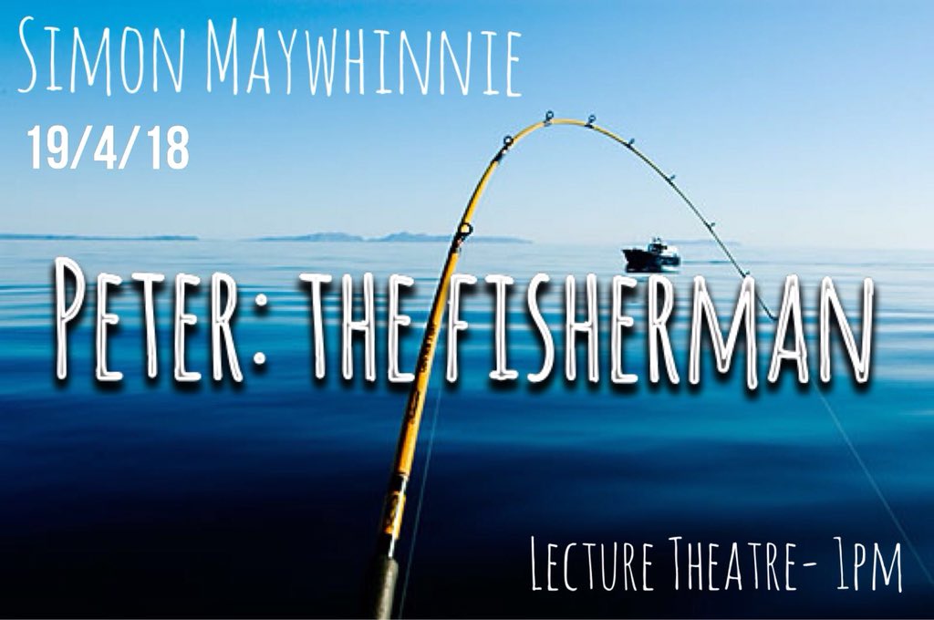 SU is on tomorrow in the lecture at 1. Come along to here Simon Maywhinnie speak on “Peter the Fisherman”, everyone is so welcome and bring a friend😋🎉