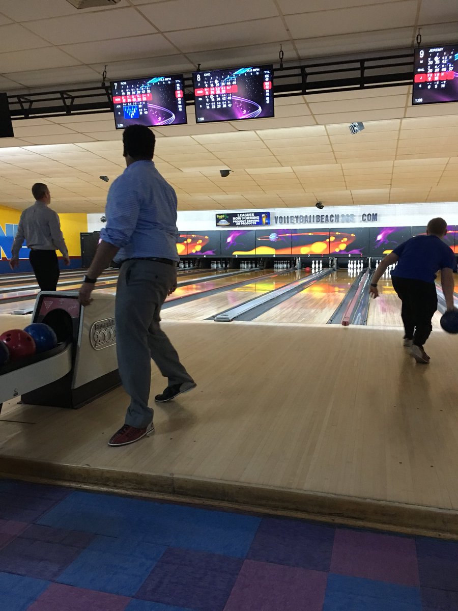 KoryBolli's tweet photo. Team Funnance tearing up the lanes at our department meeting! @rob_berry_dbb8 @DC_MO @jeremy_dunnagan https://t.co/F5HwOo4Tri