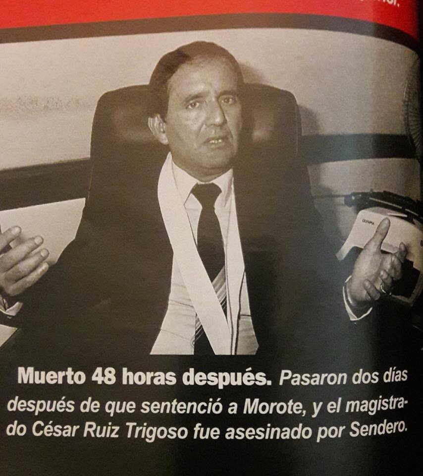 JBCPERU's tweet photo. El hombre de la foto fue el valiente juez que pese a las amenazas de #Morote lo sentenció. Casi de inmediato fue asesinado por #SL. Todo un héroe, hoy olvidado y traicionado por su propia institución. https://t.co/ac8ungzg7w