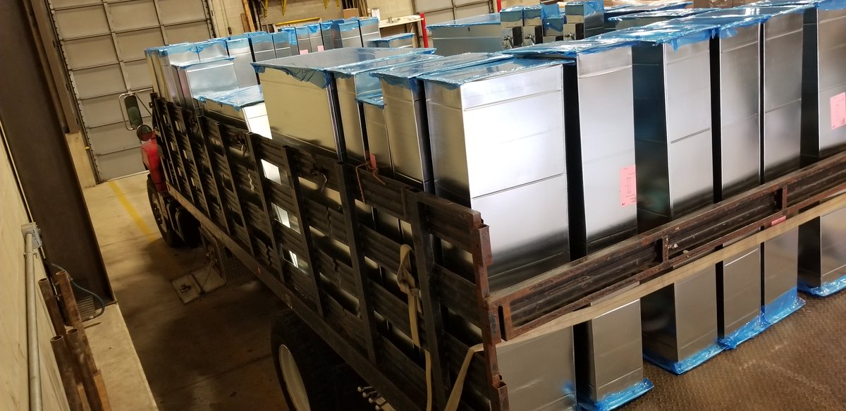 JamesCRAFTSon's tweet photo. Sheet metal duct work loaded and ready to ship to a hospital project we’re doing in Harrisburg. https://t.co/AmuQu5Hz78