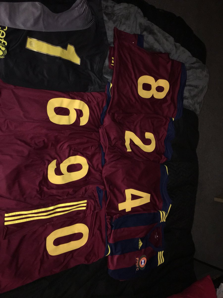 jayhughez's tweet photo. @official_ppdfc who’s wearing what tomorrow.... #ppdfc #newkits #claimyournumber https://t.co/AIvCQWtymf