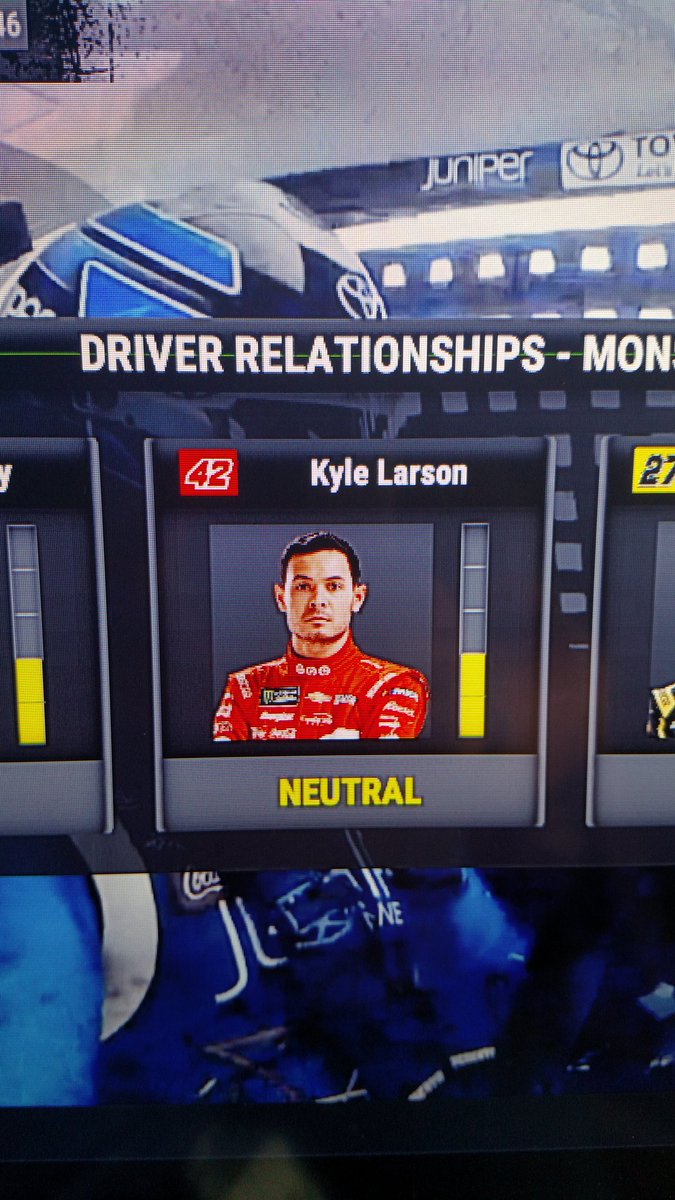 YeahBuddyRacing's tweet photo. @KyleLarsonRacin, at @poconoraceway, tried pushing you to the finish for a team W and you end up here. And I'm on your team. Tried getting you past @JimmieJohnson https://t.co/84THubf8Gg