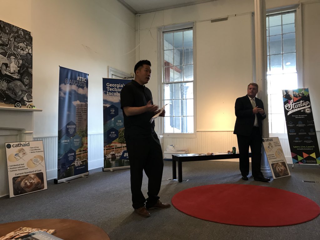 Kicking off Entrepreneurs Night with <a href="/CathaidGeorge/">George Hsu</a> telling us about his company @Cathaid1
<a href="/TechTalkAugusta/">Tech Talk Augusta</a> <a href="/atdc/">ATDC</a> <a href="/_clubhouse/">theClubhou.se</a>