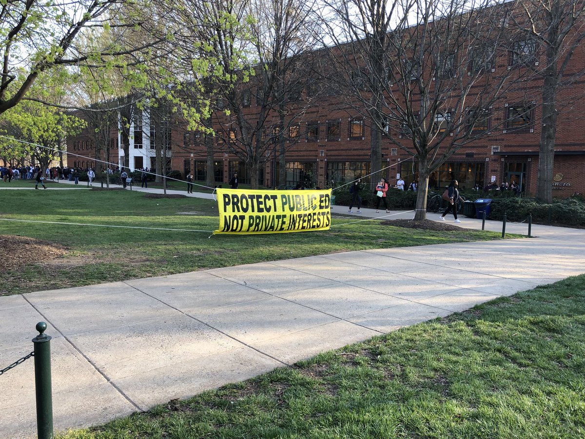 Way to go @transparentGMU! Spotted today on GMU’s campus.#DonorTransparency #ProtectPublicEd @UnKochCampus
