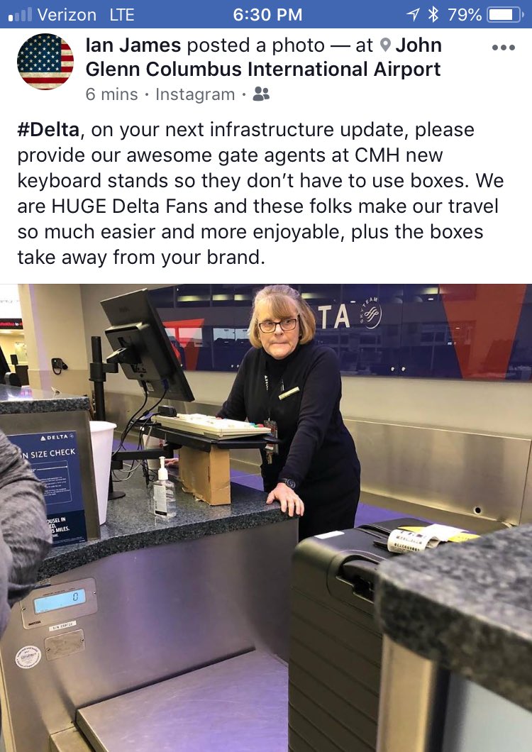 StephenLetourne's tweet photo. @Delta : you have the best team at CMH, let’s get them new equip 🤗🤗🤗 https://t.co/wJ6T9B5YRA