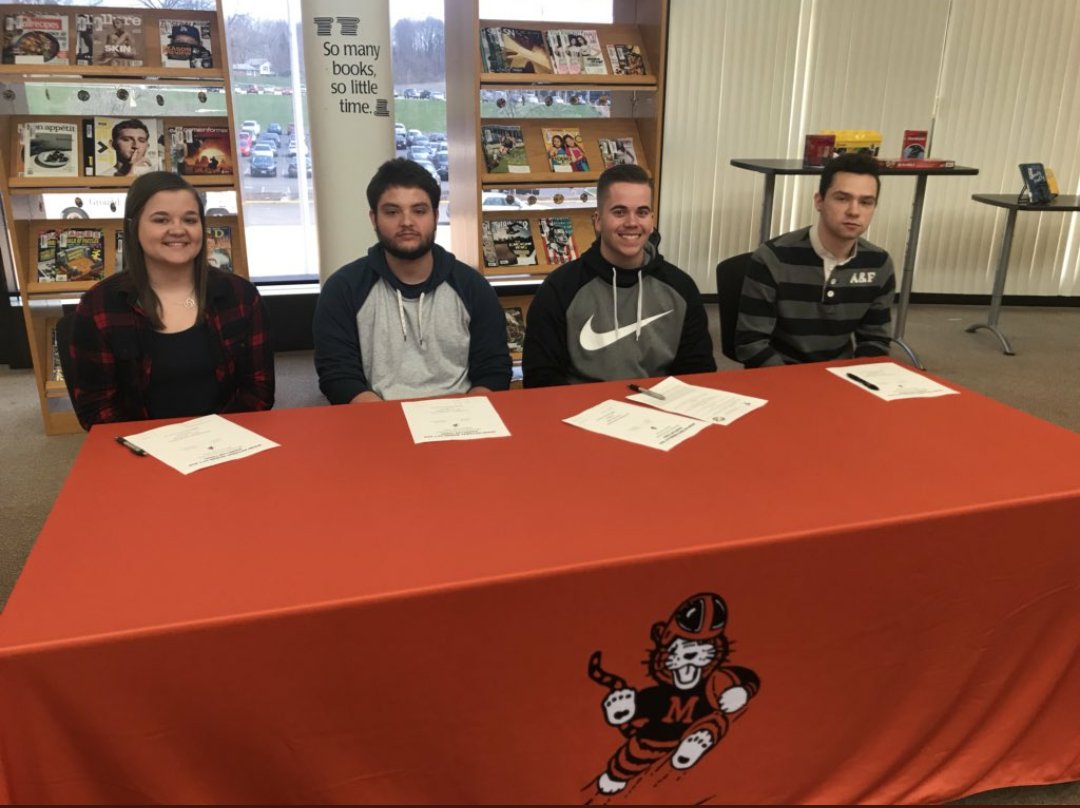 Congratulations to Track's own Shane Stevens and Jordan Monaco on Signing Day. Proud to see you guys taking it to the next level. Go Malone Pioneers! Go Army! Go Tigers!