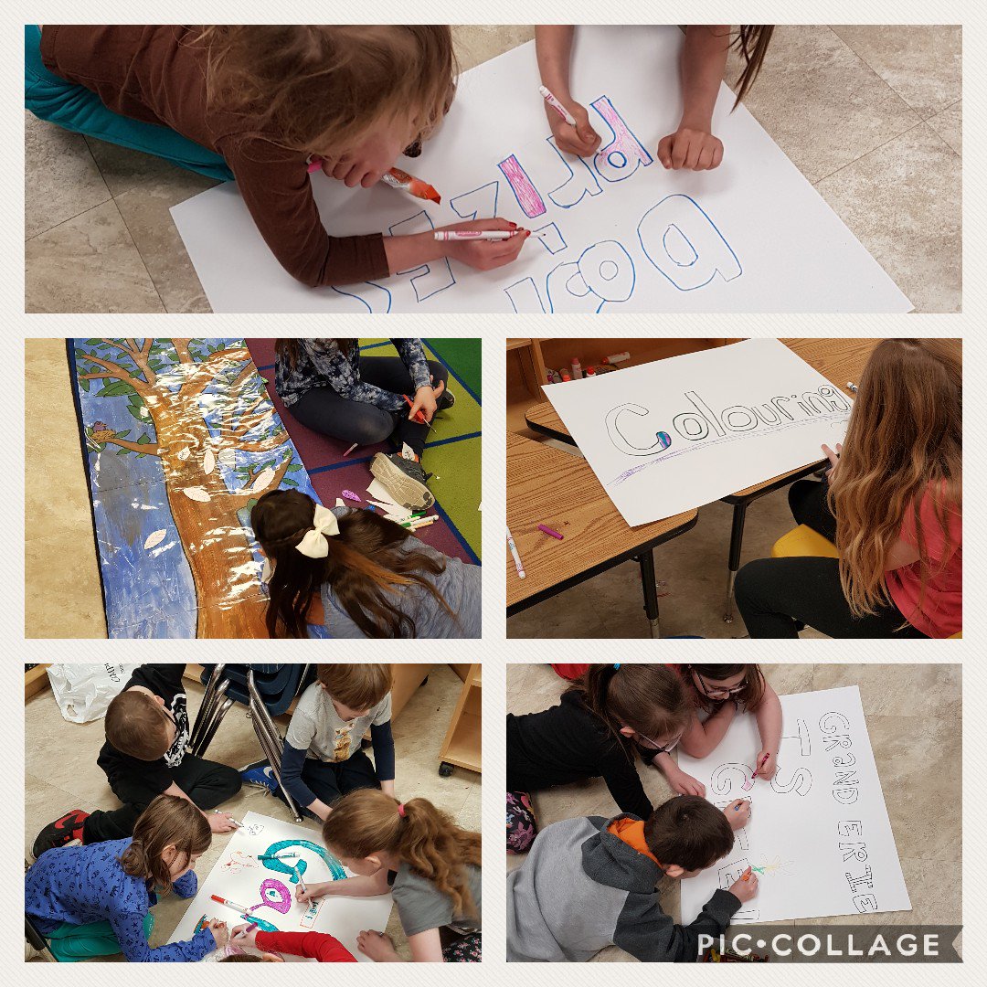 kgkinders's tweet photo. Getting our signs ready for our KG Cobra Community Clean Up tomorrow after school. Our #EarthWeek2018 event is going to be lots of fun! @GEDSB @KatieLMHash @ON_EcoSchools https://t.co/N4CZchqD6P