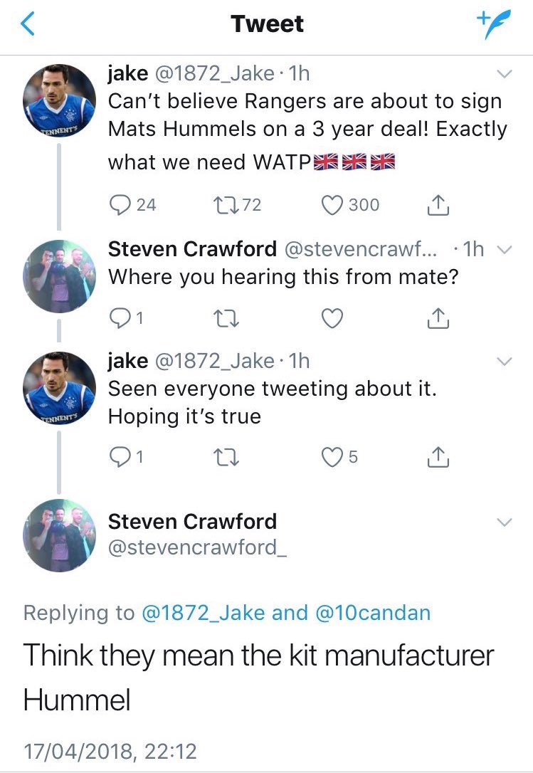 What a signing for Rangers