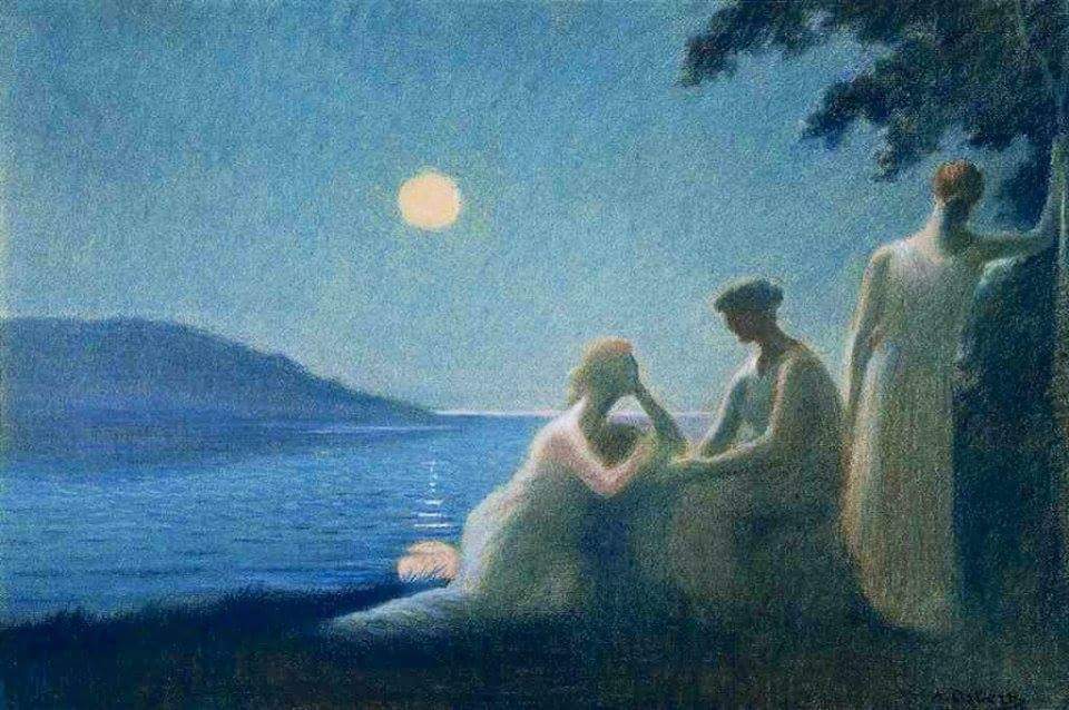 TheNewPainting's tweet photo. #HistoryofPainting
“As different as a moonbeam from lightning, or frost from fire.” Emily Jane Brontë
Beauty in #Art

#Artist
Alphonse Osbert (23 Mar 1857 – 11 Aug 1939) was a French Symbolist painter.
#Artwork
"Sous un Rayon de Lune" - "Under A Moonbeam", 1895
#Source
Christie's https://t.co/lLP9Xs8HsT