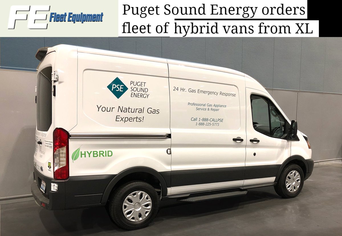 From <a href="/Fleet_Equipment/">Fleet Equipment</a>:  Puget Sound Energy Orders Fleet of Hybrid Vans from XL. bit.ly/2qGP5zj