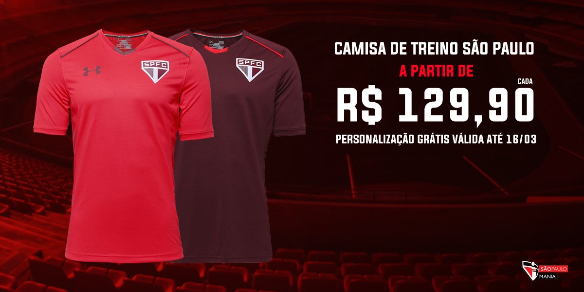 camisa de treino sao paulo 2018