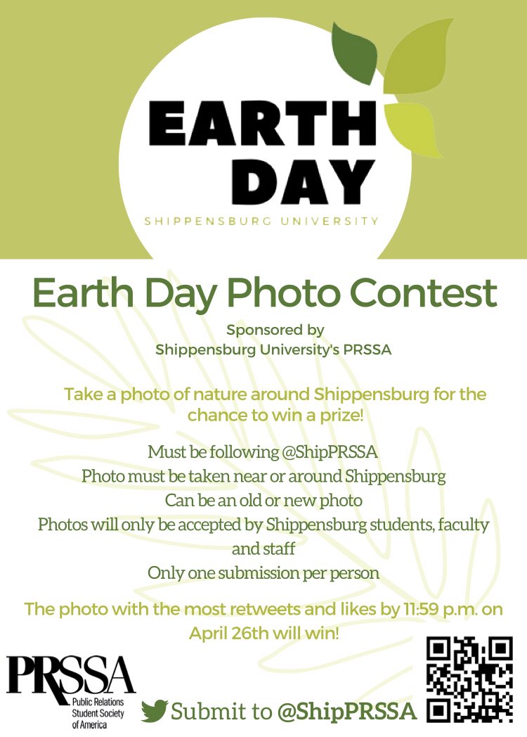 ShipPRSSA's tweet photo. Tomorrow we will begin accepting pictures for our Earth Day photo contest! The picture with the most likes and retweets will win up to $100 worth of prizes! #RecycleShip https://t.co/aGUV3gnM9x