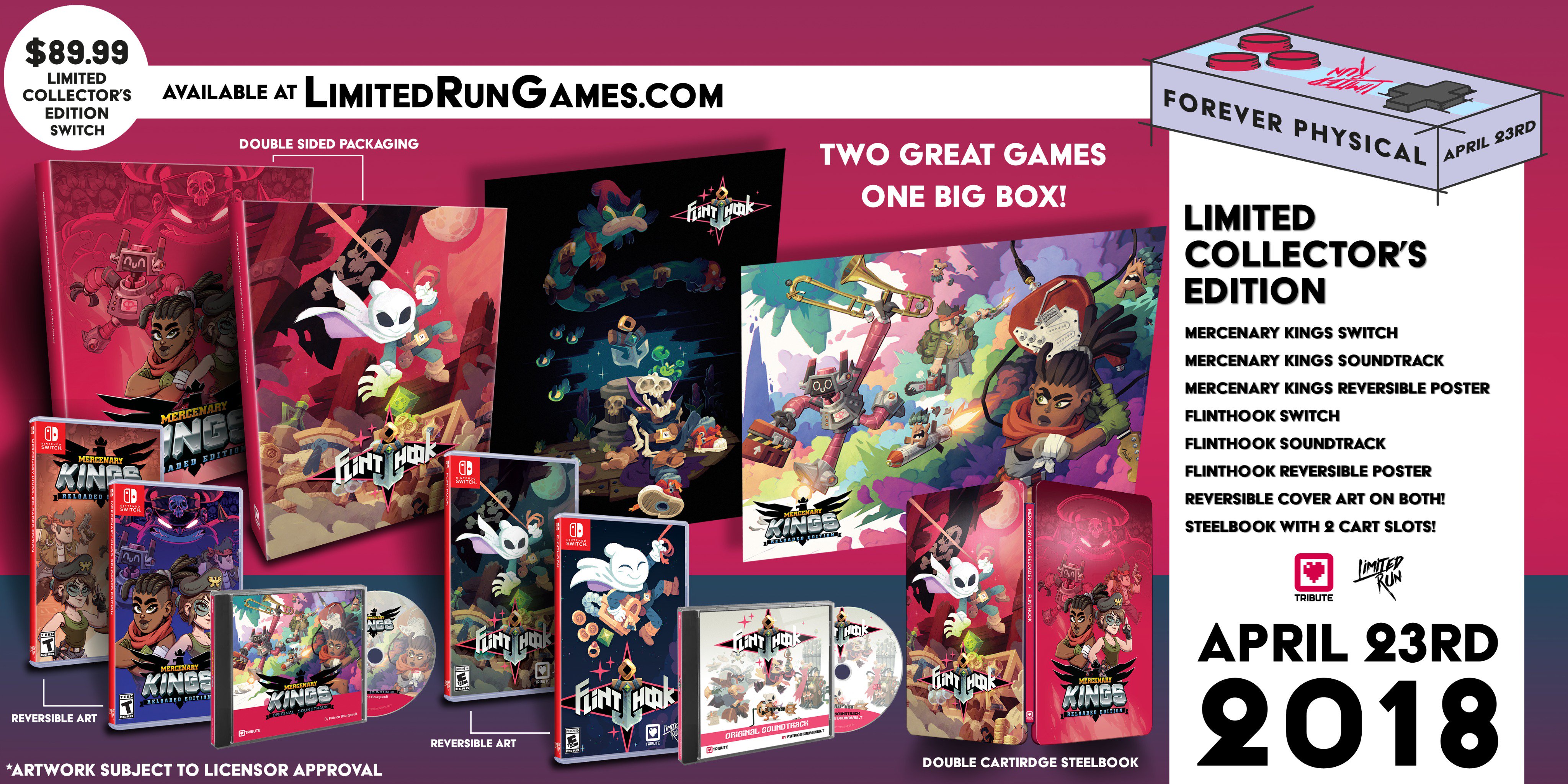 Limited Run on Twitter: "Our next two Nintendo Switch releases and Flinthook from @TributeGames! To celebrate the one year anniversary of Flinthook, preorders for both games will open