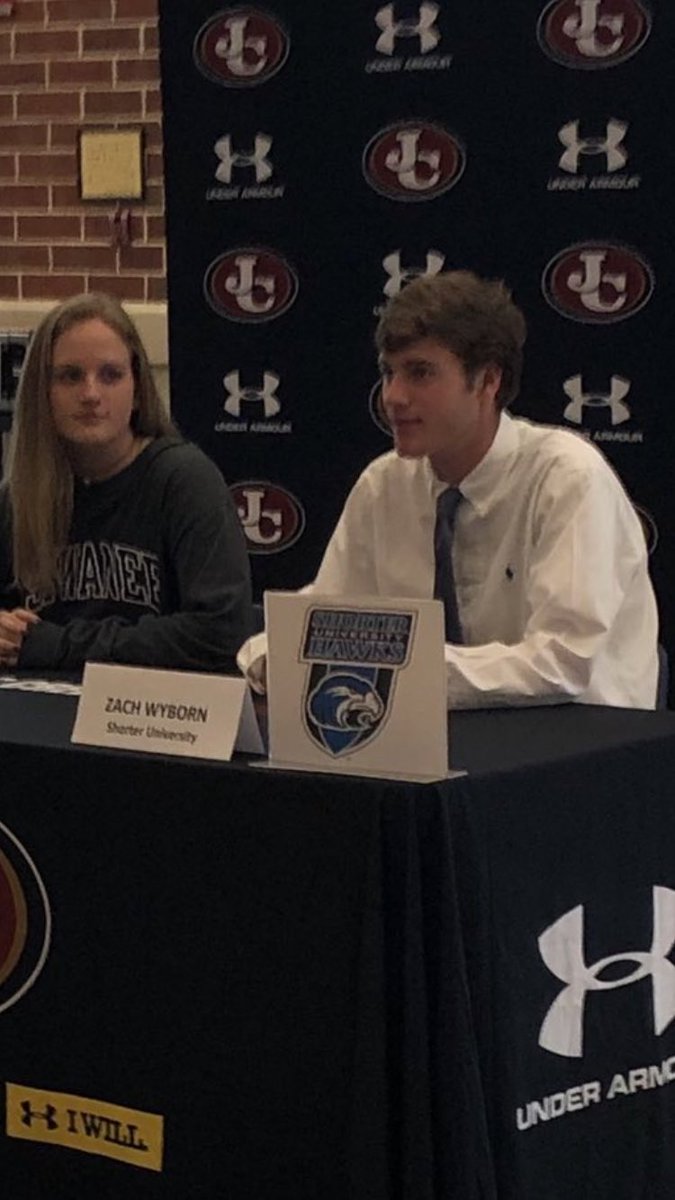 SoccerJCHS's tweet photo. The whole Johns Creek soccer family is proud of @ZachWyborn for signing with @ShorterHawks to continue scoring goals for four more years! Signing ceremony was today! Proud of you sir! https://t.co/DTtxxaS3kF