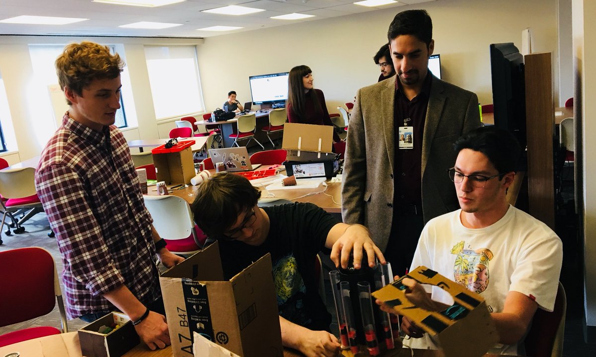 jonnybhd's tweet image. The genius of chaos as these @TAMUEngineering students at @ECCOnline work on their pellet sorters. #ENGR112 #EngineeringAcademy