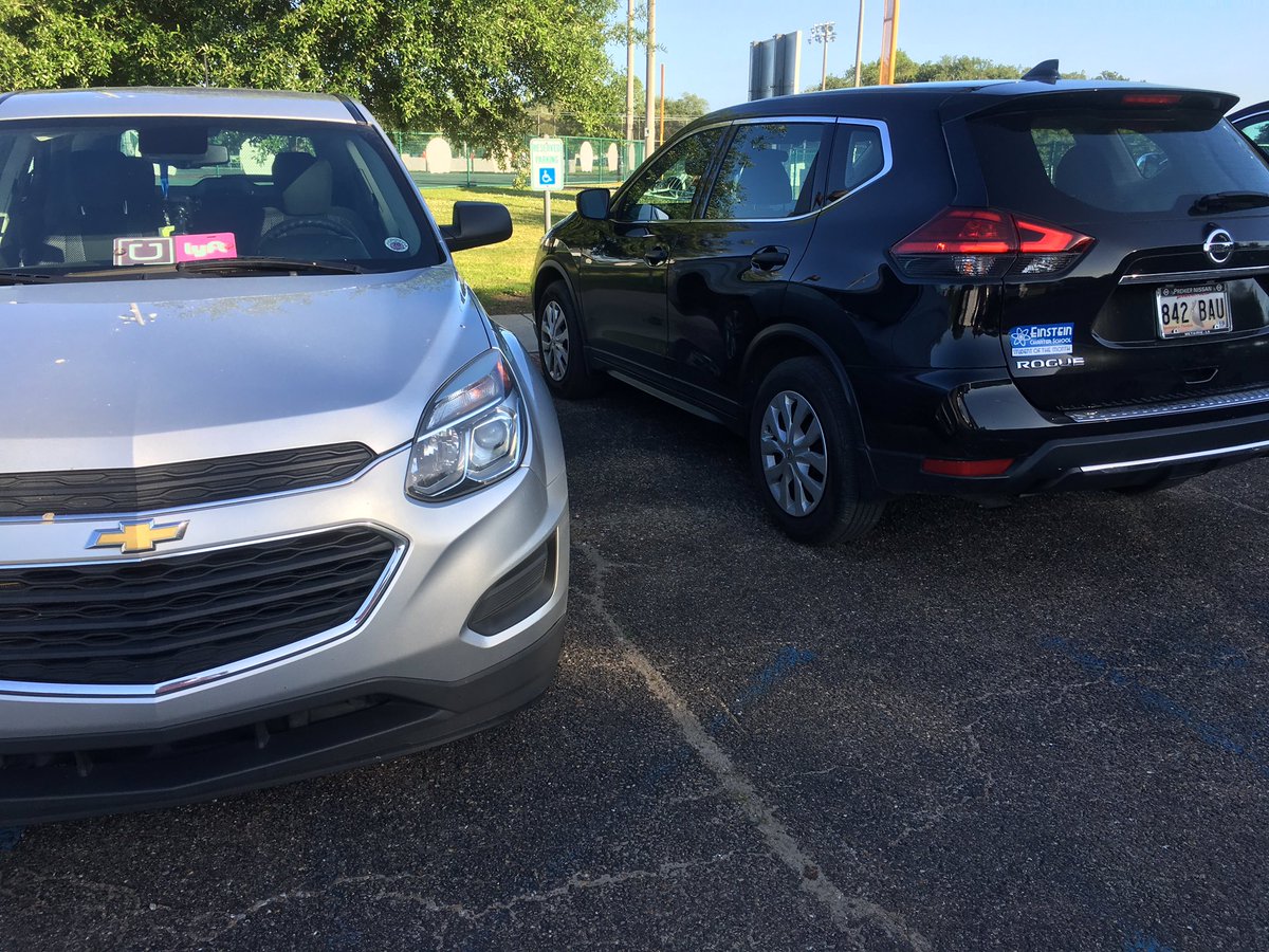 bpnnolan's tweet photo. @FOX8NOLA @uber drivers have get together at the fly take all the handicap parking https://t.co/G6QtShcmyA