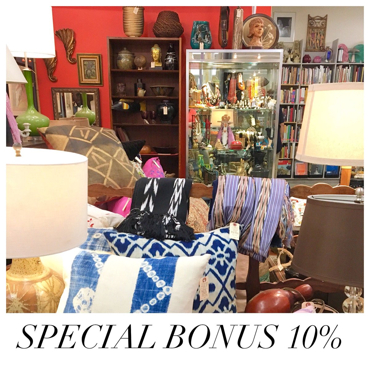 MartCollective's tweet photo. As a thank you to our loyal followers this weekend April 21st and 22nd we will reduce your purchase total, pre-sales tax, by 10% for all in store sales. Be sure to mention that you "saw this post" to the cashier. https://t.co/Z94Kc1aRrm
