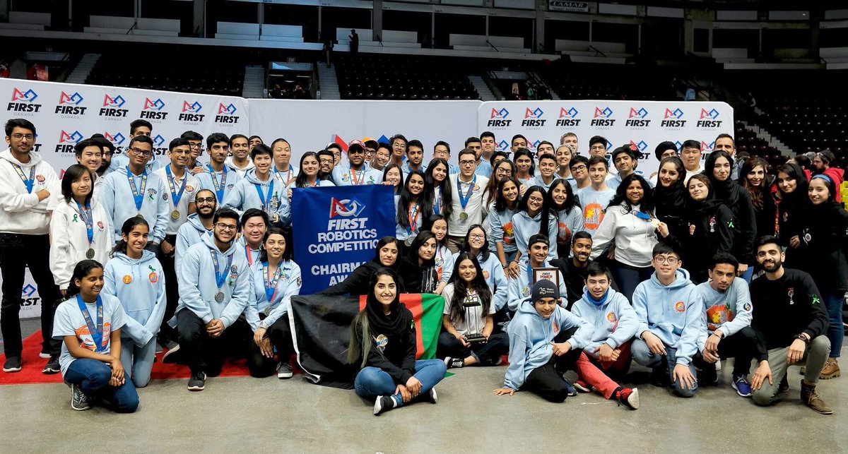 frc1241's tweet photo. A massive congrats to Team 7329 The Afghan Dreamers for earning the Rookie All Star Award at #ONchampsFRC. They are an absolute inspiration and we're grateful to have had the opportunity to work with them. This was very well deserved and we're rooting for you at champs 🇨🇦💙🇦🇫 https://t.co/KRUjqn7dhd