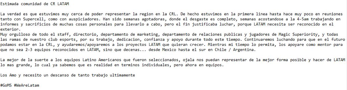 TheGameHuntah's tweet photo. A la comunidad LATAM de @ClashRoyaleES referente a la eleccion de los equipos que representaran la region, en la #ClashRoyaleLeague #CRL https://t.co/atzngNsFf9