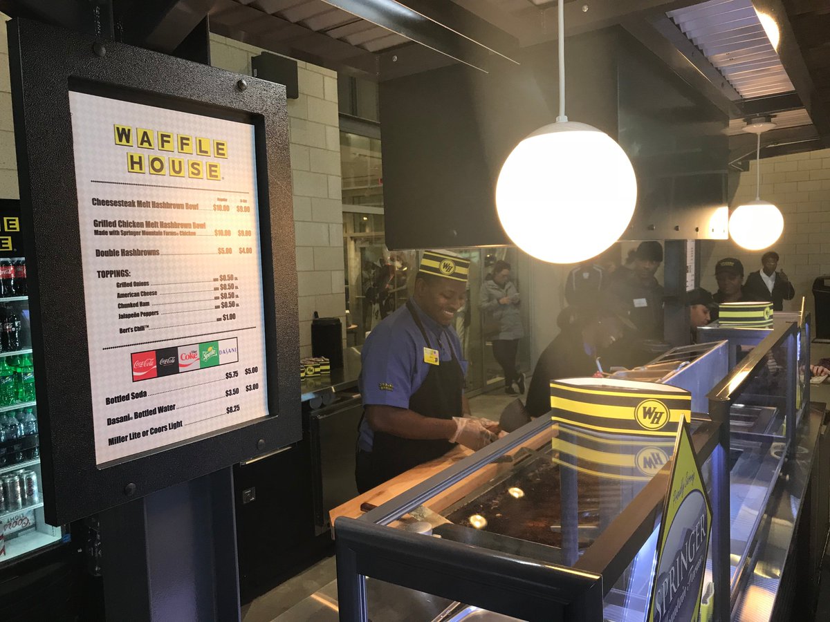 NelsonHicksWSB's tweet photo. No they didn't!
A new @WaffleHouse opened in @SunTrustPark this week and you won't believe what it sells!
It's the FIRST TIME EVER that Waffle House has sold it in a restaurant.
More: https://t.co/LD3xSTGu8g https://t.co/jwdCVQlWO3