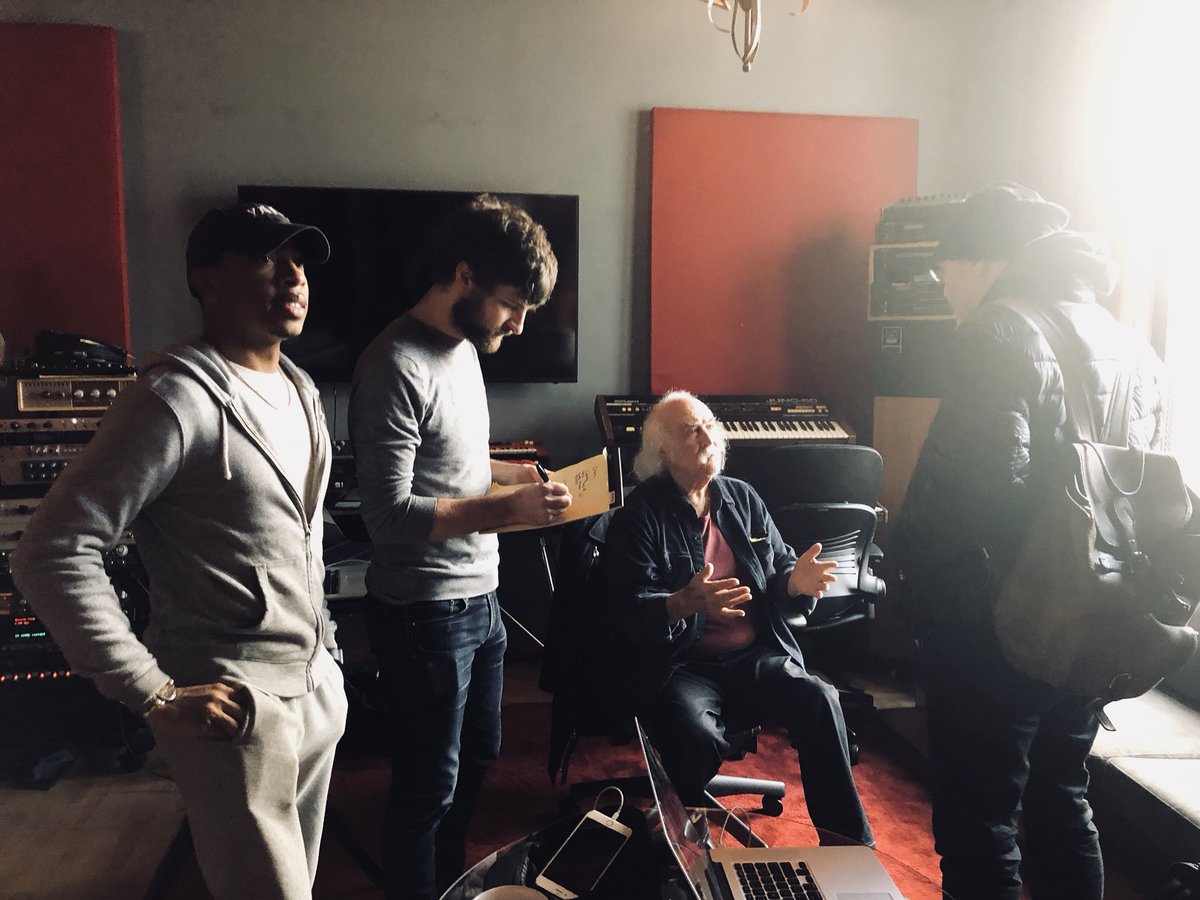 christiansands1's tweet photo. When at work: @rubenblades #davidcrosby @RealSnarkyPuppy #cookininthestu https://t.co/WCbBIoNaYl